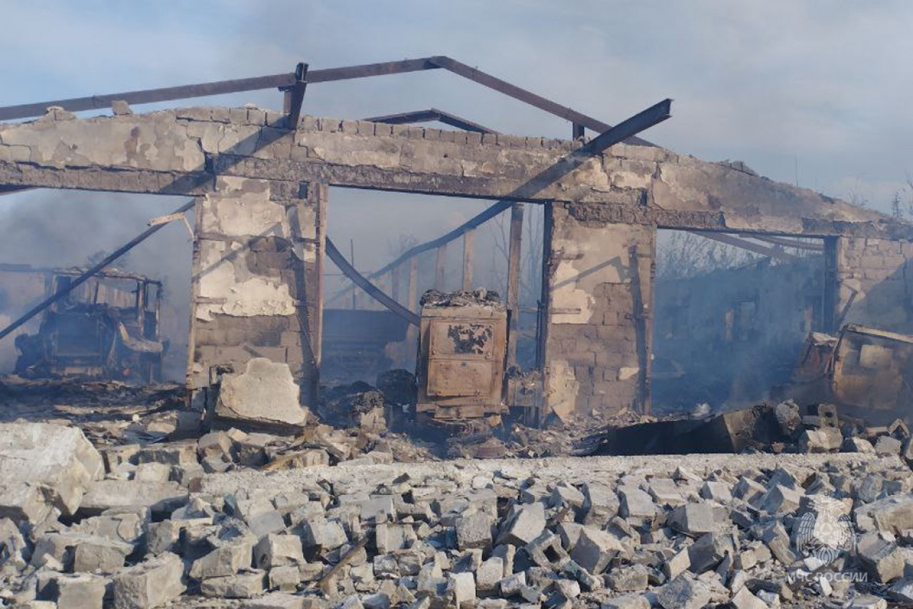 Более 20 тонн зерна выгорели в ДНР